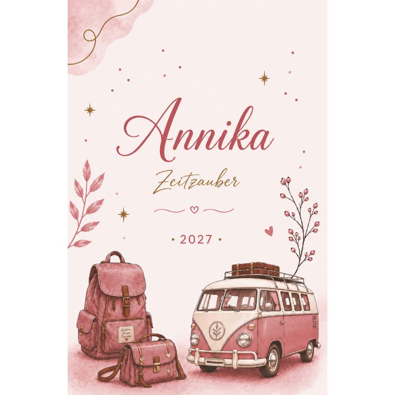 Annika Kalender 2027 - s-w Wochenplaner, Tagebuch, für Frauen