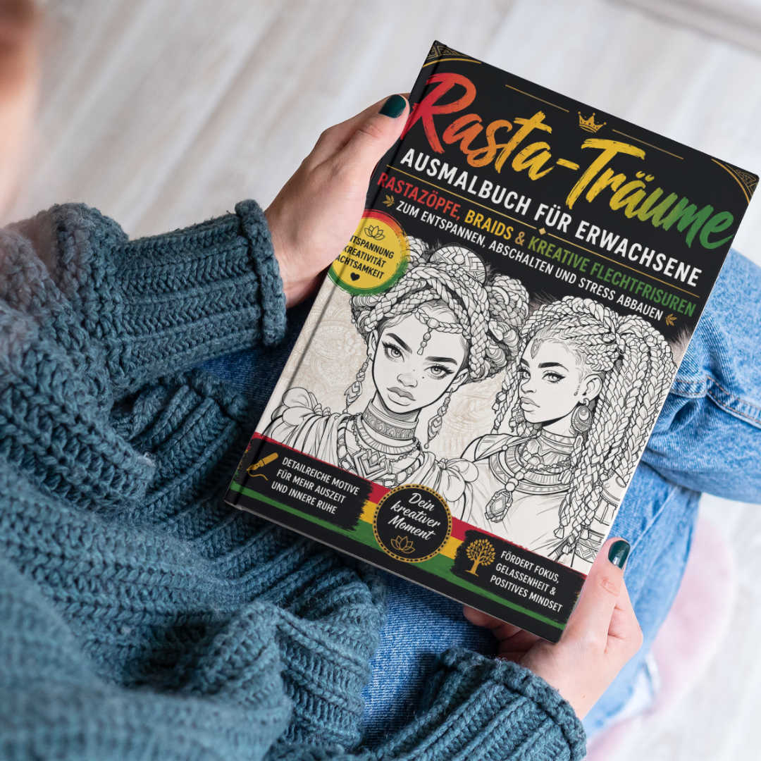 Rasta-Träume Malbuch für Erwachsene PDF: Rastazöpfe, Braids & kreative Flechtfrisuren