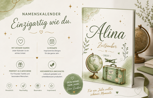 Namenskalender 2027 persönlich gestaltet Geschenkidee - Papierfresserchens MTM-Verlag