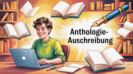 Illustration Frau am PC, KI generiert