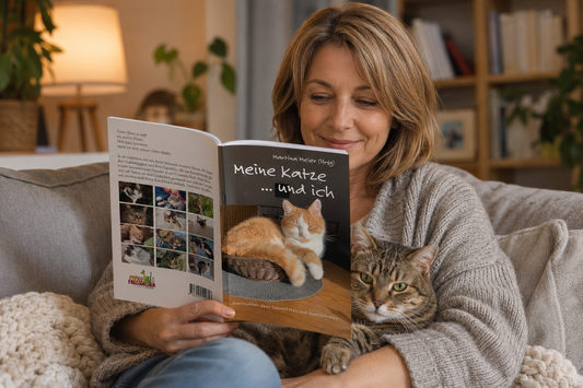 Frau mit Katze, KI generiert