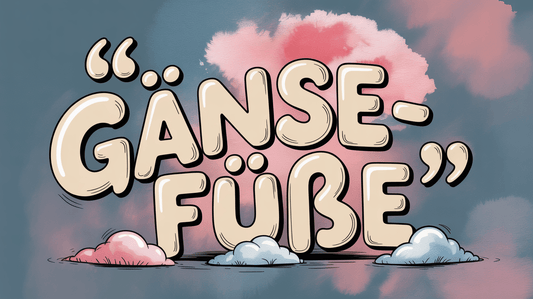 Bild mit "Gänsefüßchen", KI generierte Illustration