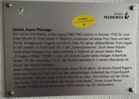 James Joyce in Feldkirch: Wie ein Bahnhof Literaturgeschichte schrieb