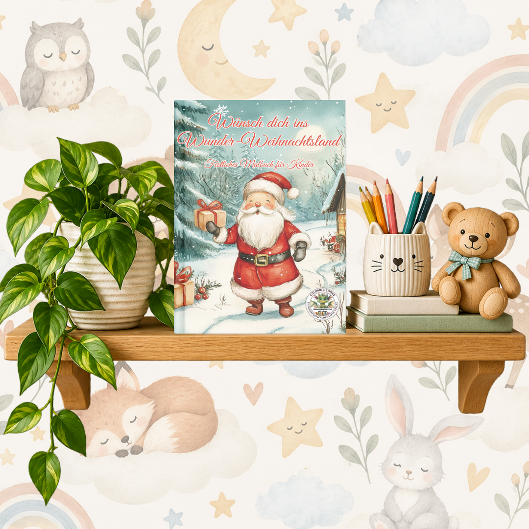 Wünsch dich ins Wunder-Weihnachtsland Malbuch Kinder ab 9