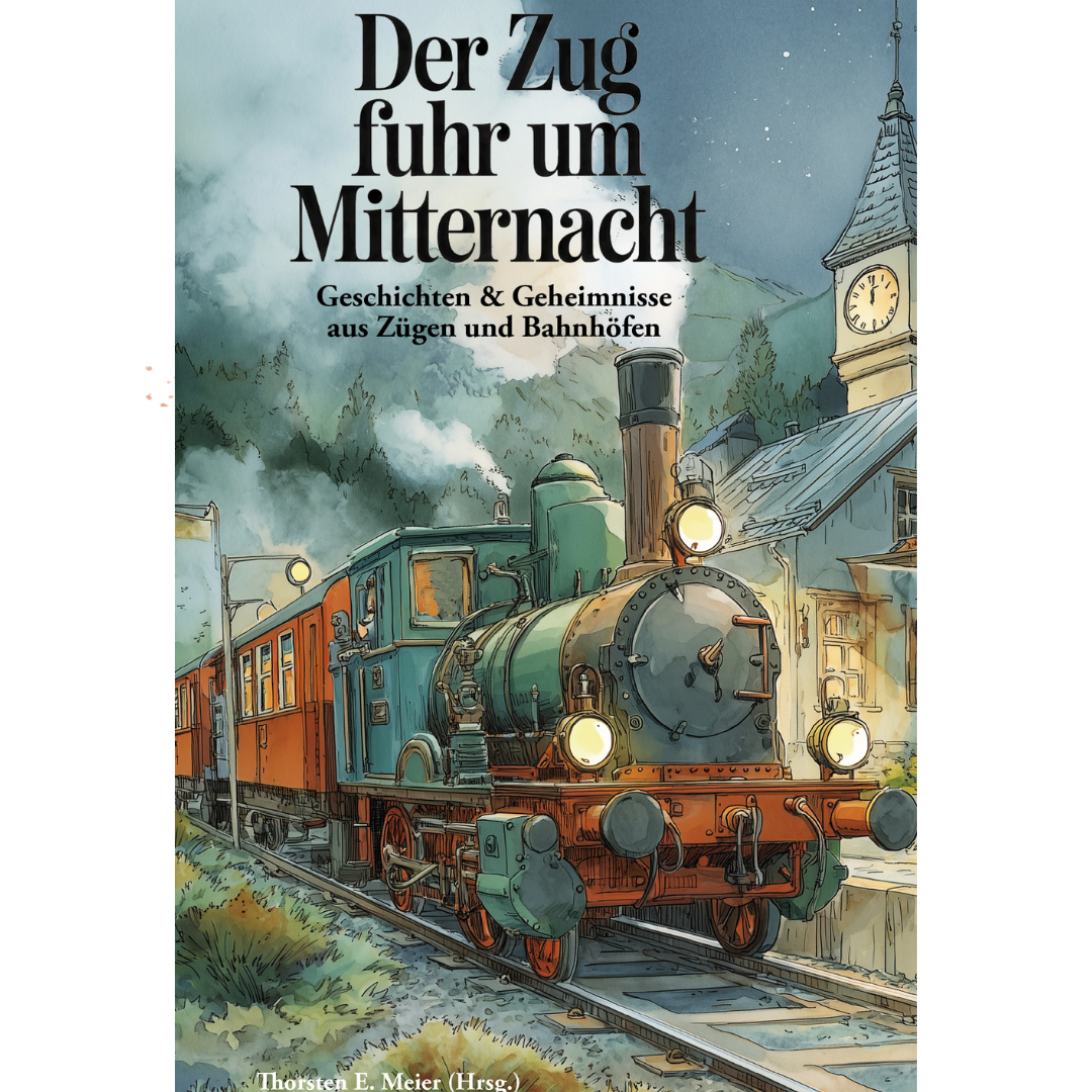 Der Zug fuhr um Mitternacht – Zuggeschichten Anthologie – Produktansicht 1 - Papierfresserchens MTM-Verlag