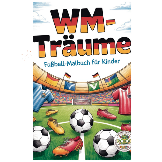 WM-Träume – Fußball-Malbuch für Kinder PDF – Produktvorschau 1 - Papierfresserchens MTM-Verlag
