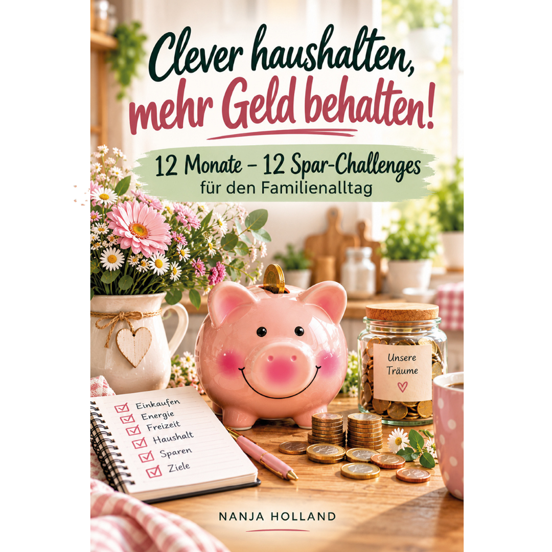 Clever haushalten, mehr Geld behalten! – 12 Monate – 12 Spar-Challenges für den Familienalltag