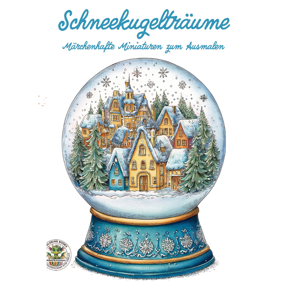 Schneekugelträume Ausmalbuch für Erwachsene - Märchenhafte Miniaturen zum Ausmalen: