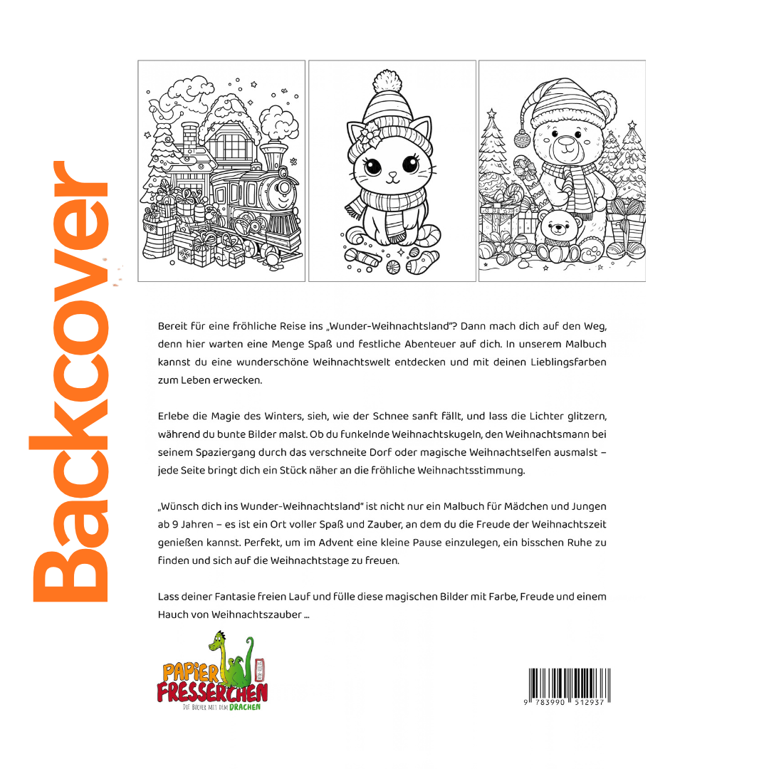 Wünsch dich ins Wunder-Weihnachtsland Malbuch Kinder ab 9