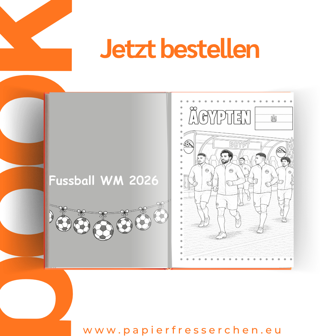WM-Träume – Fußball-Malbuch für Kinder PDF – Produktvorschau 3 - Papierfresserchens MTM-Verlag