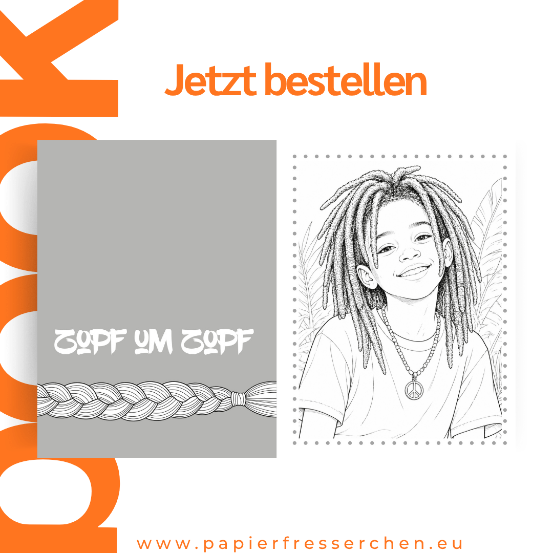 Rasta-Träume Malbuch für Erwachsene PDF: Rastazöpfe, Braids & kreative Flechtfrisuren