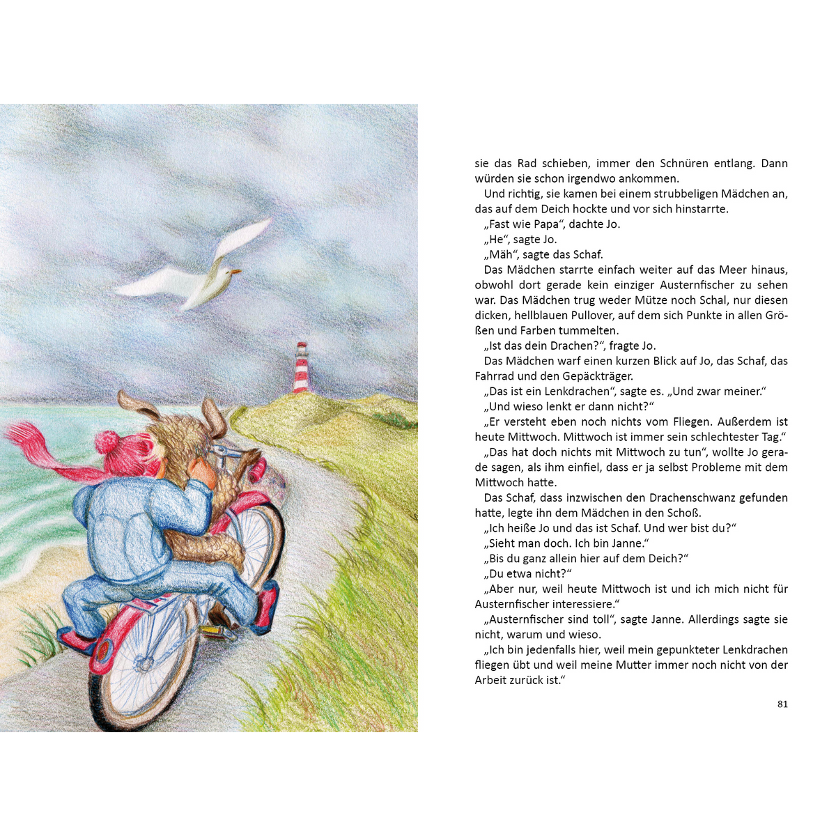 Jo, Janne und der Winddrachen – Innenansicht 3 - Papierfresserchens MTM-Verlag