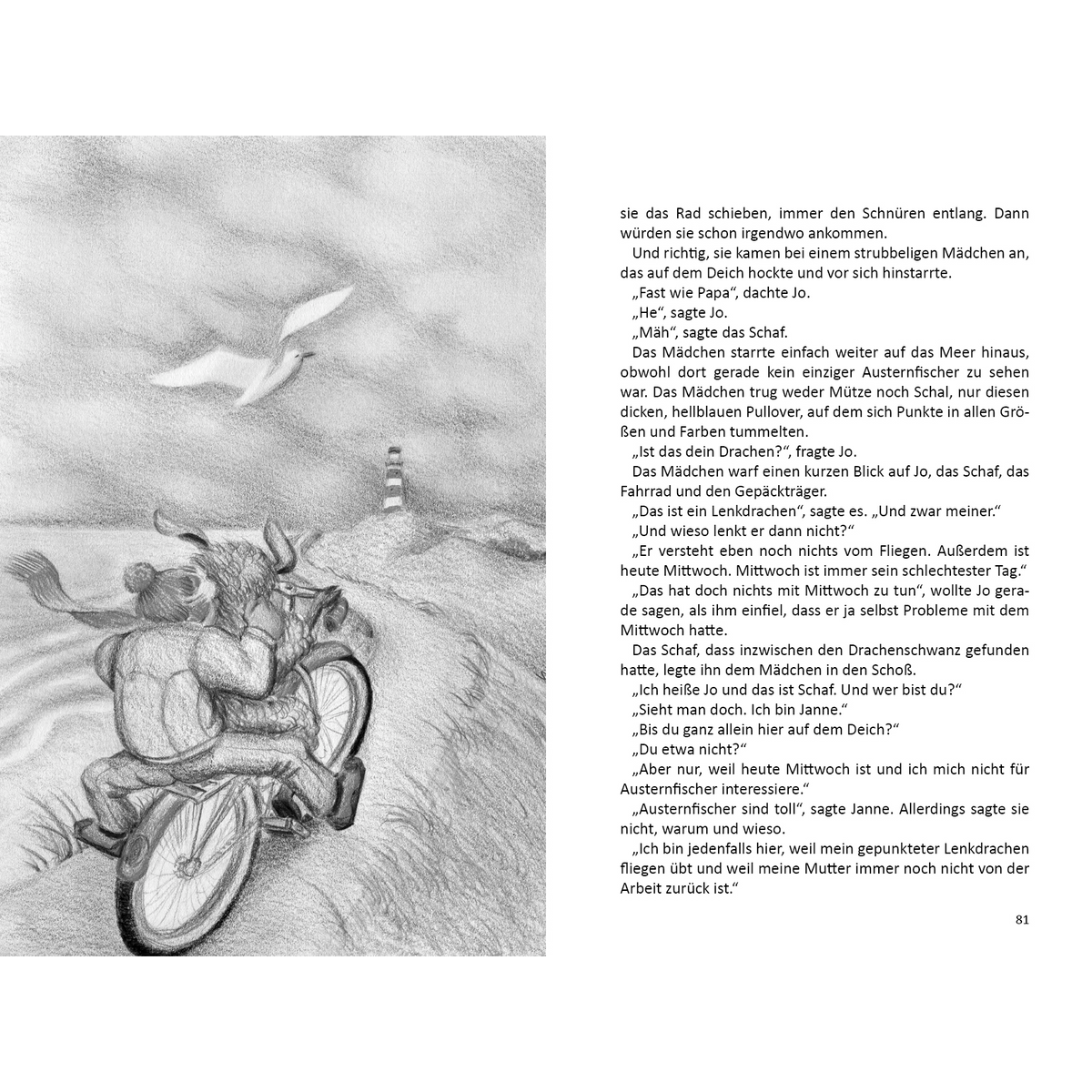 Jo, Janne und der Winddrachen – Innenansicht 3 - Papierfresserchens MTM-Verlag