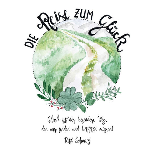 Cover der Anthologie „Die Reise zum Glück“ – Papierfresserchens MTM-Verlag