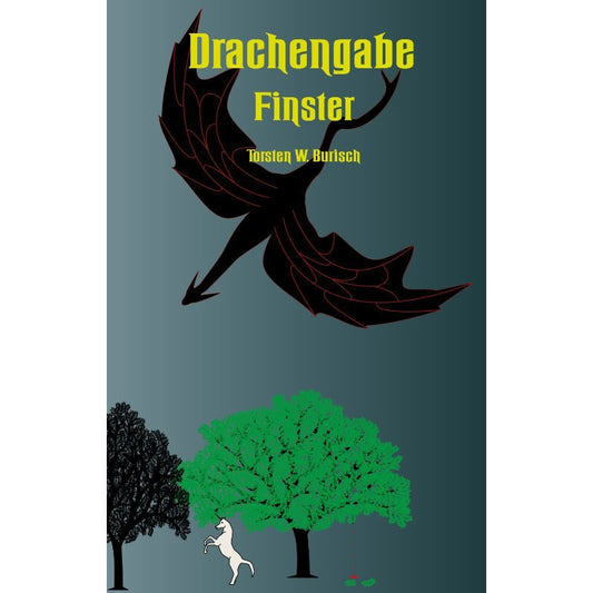 Cover des Fantasyromans „Drachengabe Finster“ – Papierfresserchens MTM-Verlag