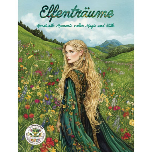 Cover des Malbuchs „Elfenträume - Elfen Malbuch für Erwachsene“ – Papierfresserchens MTM-Verlag