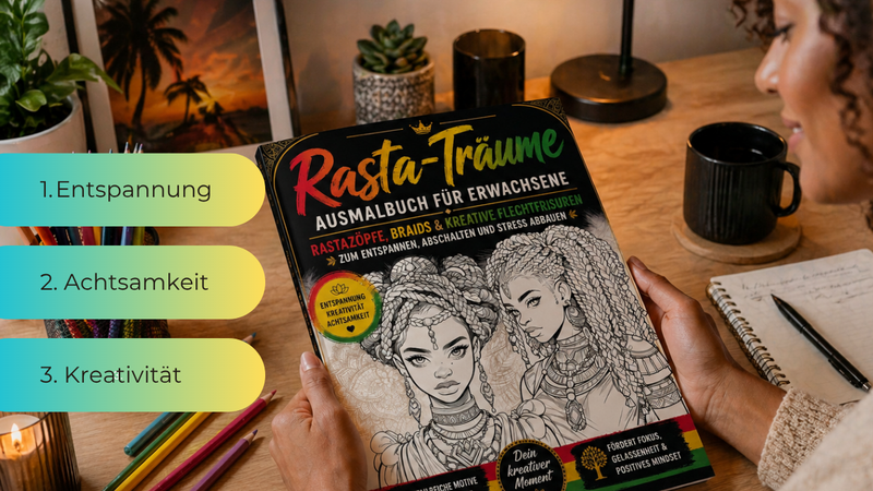 Rasta-Träume - Rastazöpfe, Braids & kreative Flechtfrisuren - Malbuch für Erwachsene PDF Download