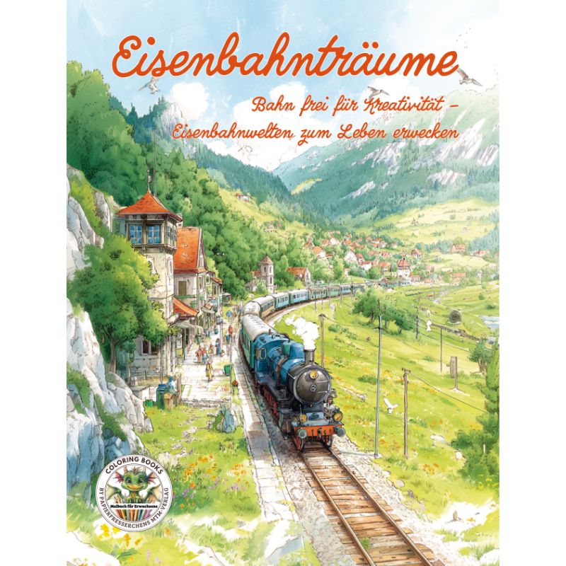 Gemalte Eisenbahnlandschaft
