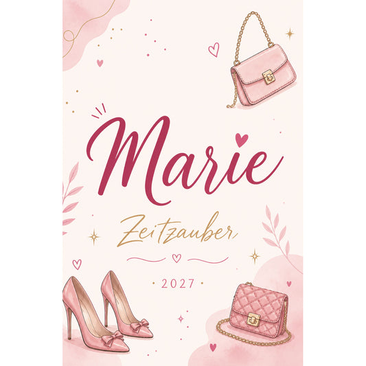 Marie Kalender 2027 - s-w Wochenplaner, Tagebuch, für Frauen