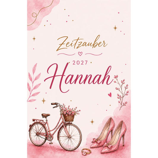 Hannah Kalender 2027 - s-w Wochenplaner, Tagebuch, für Frauen