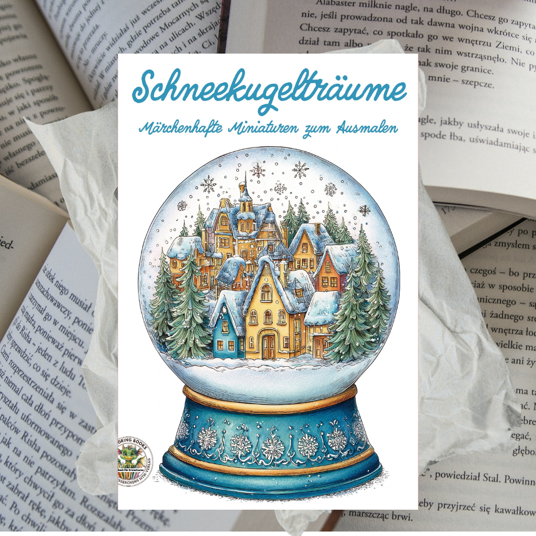 Schneekugelträume Ausmalbuch für Erwachsene - Märchenhafte Miniaturen zum Ausmalen: