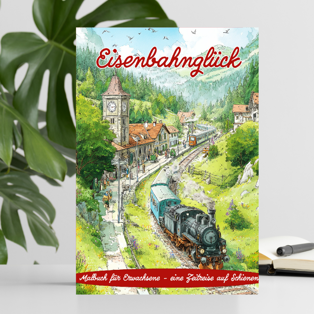 Eisenbahnglück - Eisenbahn Malbuch für Erwachsene PDF
