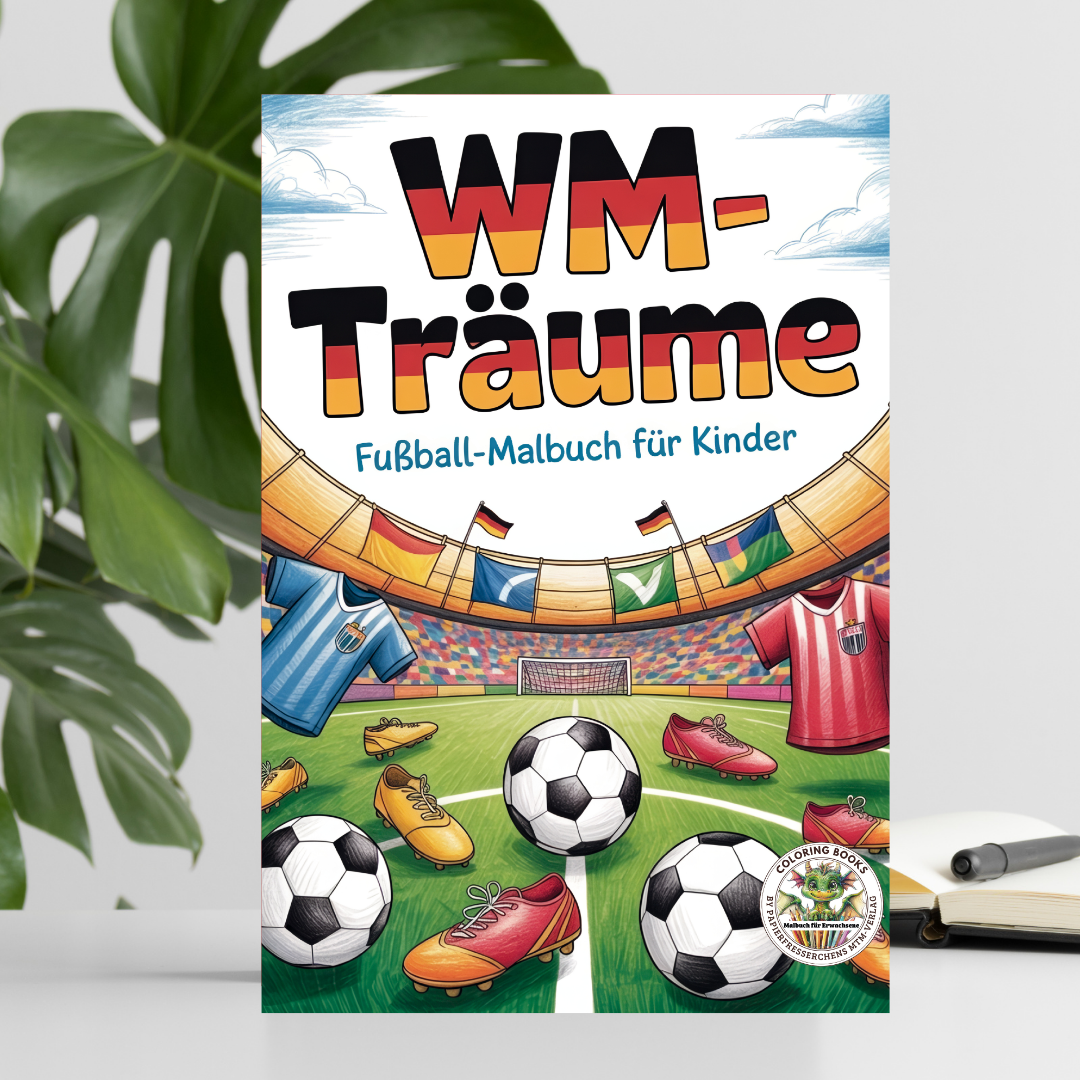 WM-Träume – Fußball-Malbuch für Kinder PDF – Produktvorschau 5 - Papierfresserchens MTM-Verlag
