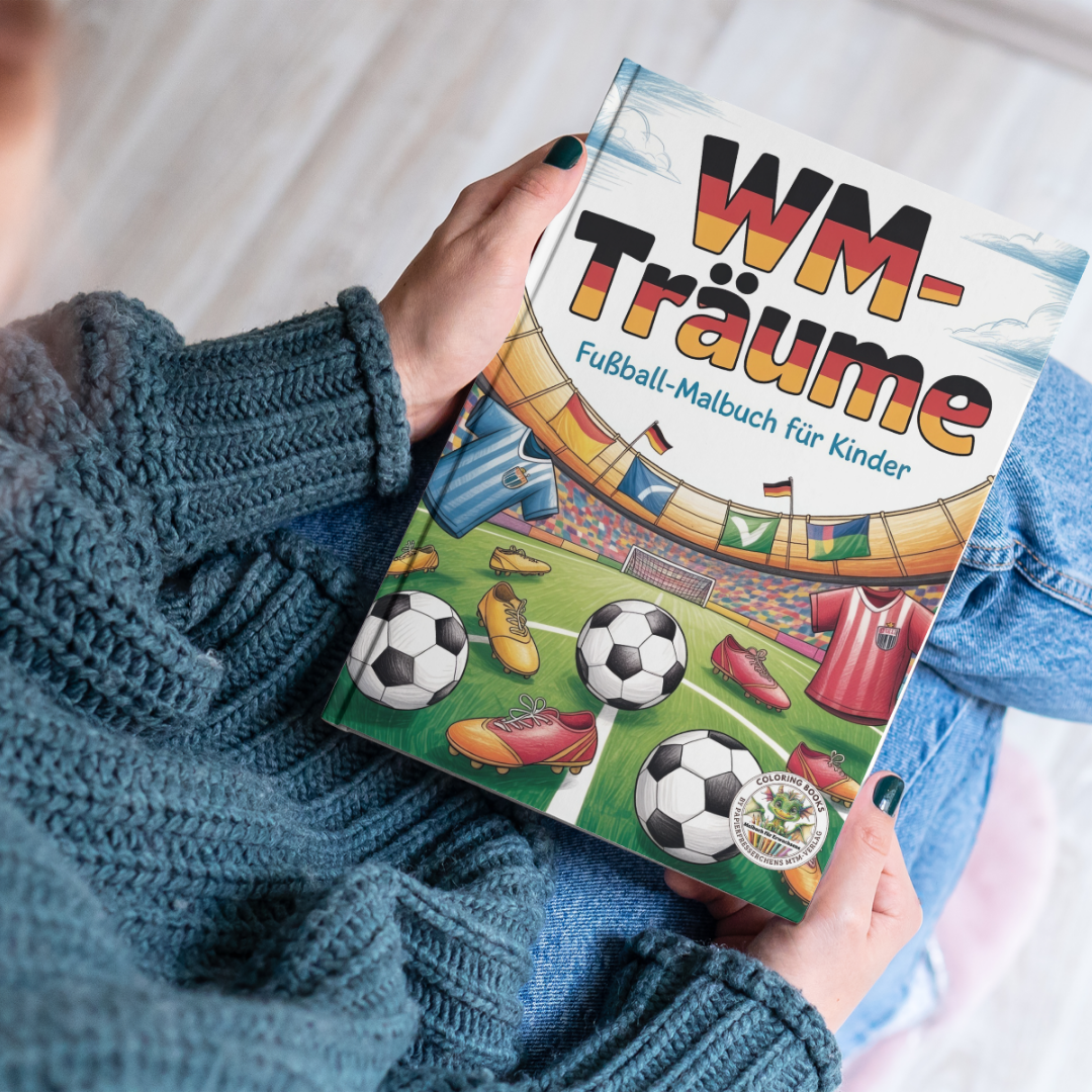 WM-Träume – Fußball-Malbuch für Kinder PDF – Produktvorschau 7 - Papierfresserchens MTM-Verlag