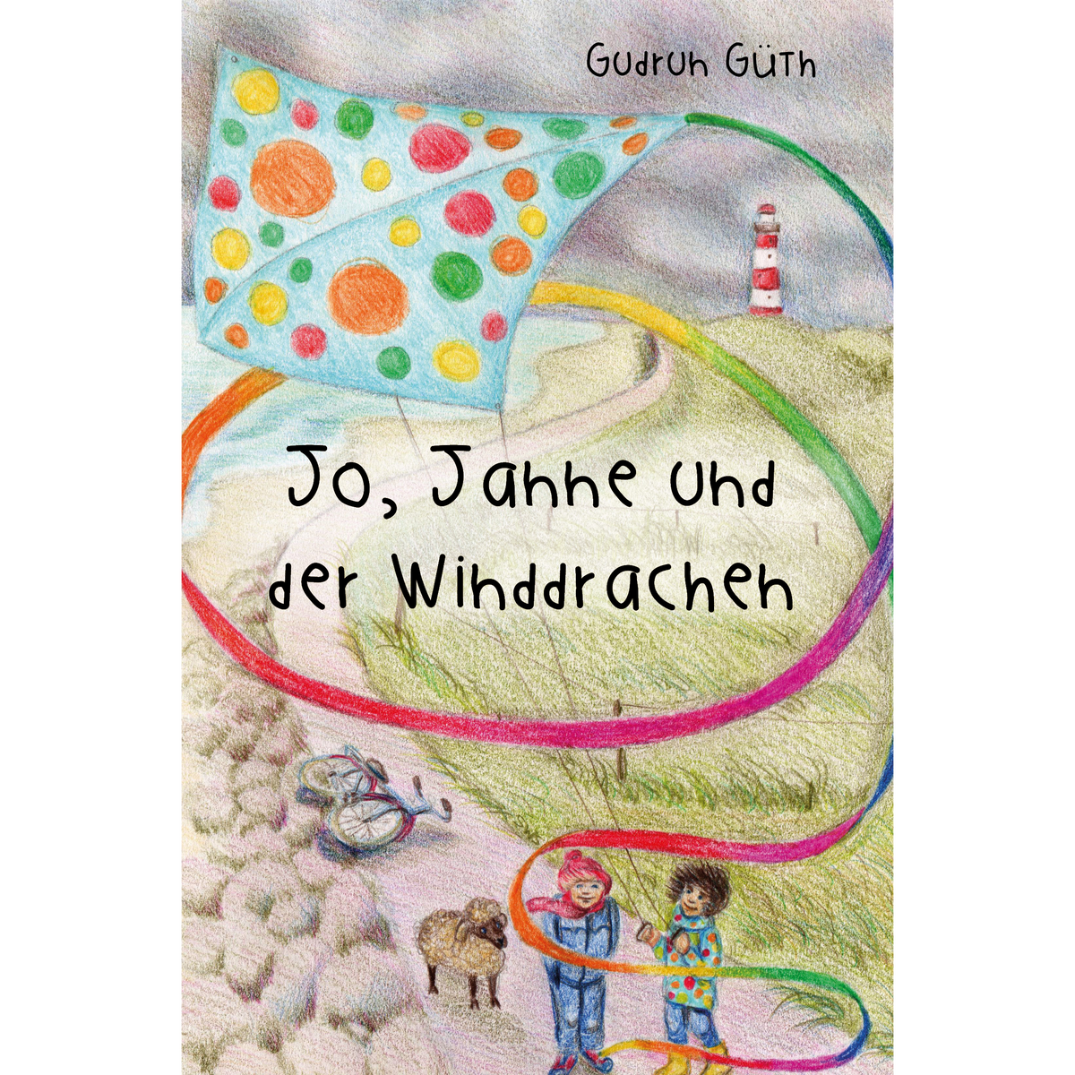 Jo, Janne und der Winddrachen – Buchcover - Papierfresserchens MTM-Verlag