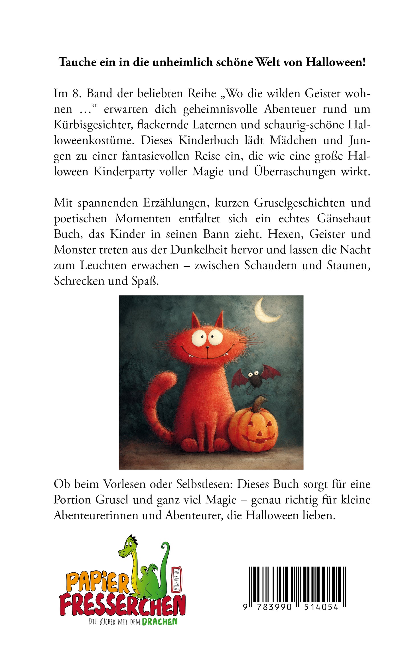 Backcover mit Katze und Kürbis