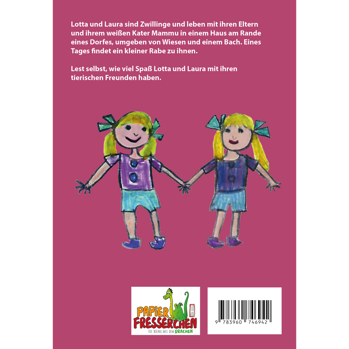 Geschichten von Lotta und Laura – Buchrückseite - Papierfresserchens MTM-Verlag