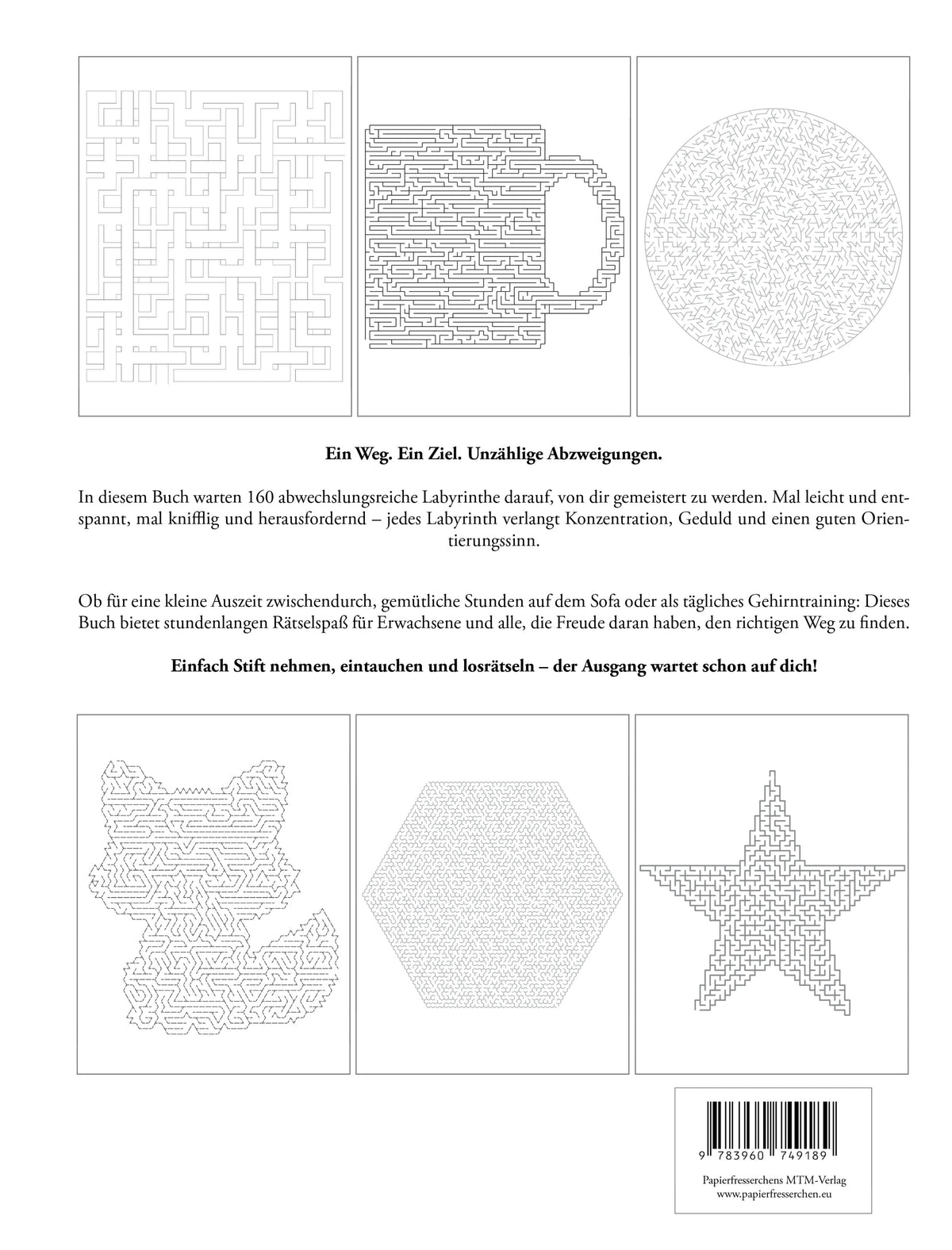 Backcover zum Buch Labyrinthe