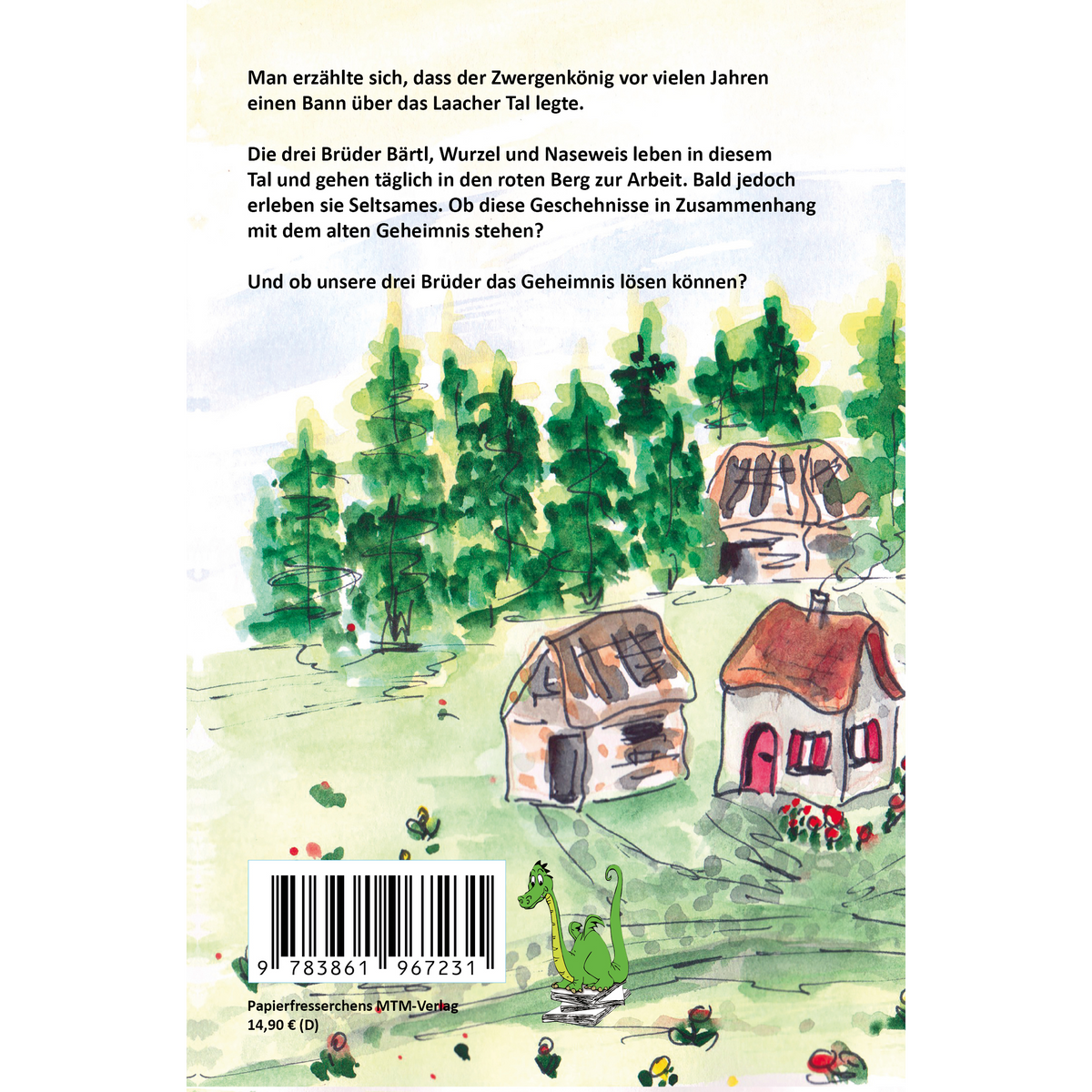 Das Geheimnis im Laacher Tal – Buchrückseite - Papierfresserchens MTM-Verlag