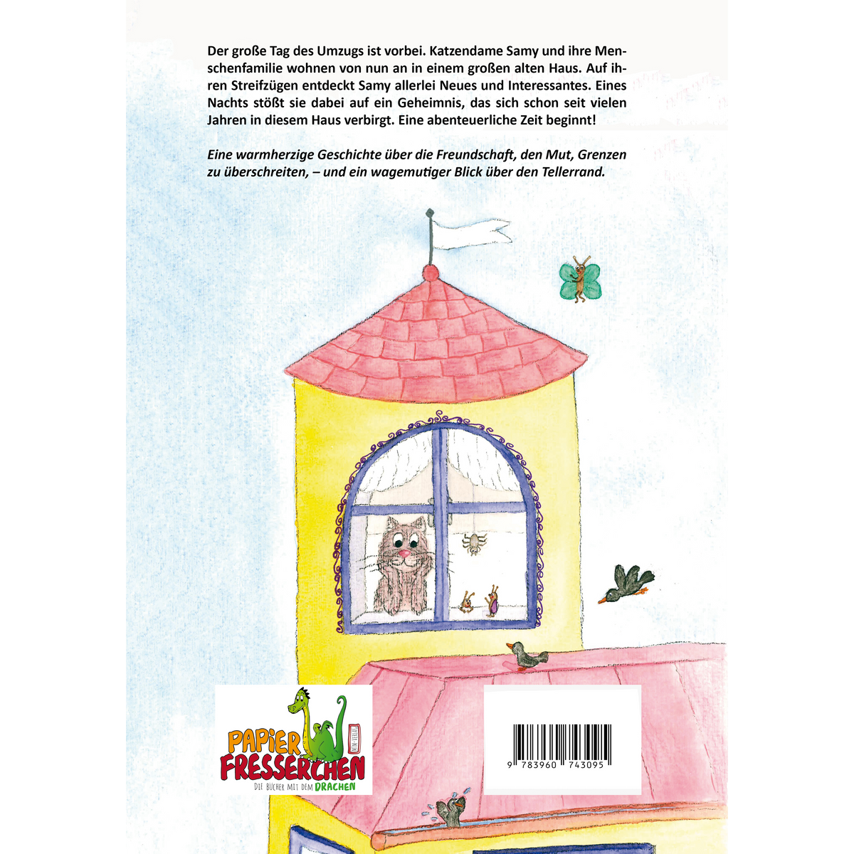 Das Geheimnis der Besenkammer – Buchrückseite - Papierfresserchens MTM-Verlag