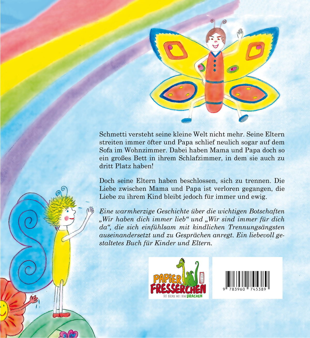 Mein Kind: Wir haben dich immer lieb – Buchrückseite - Papierfresserchens MTM-Verlag