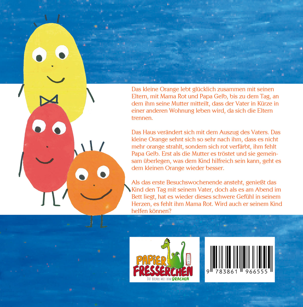 Die Sehnsucht des kleinen Orange – Buchrückseite - Papierfresserchens MTM-Verlag