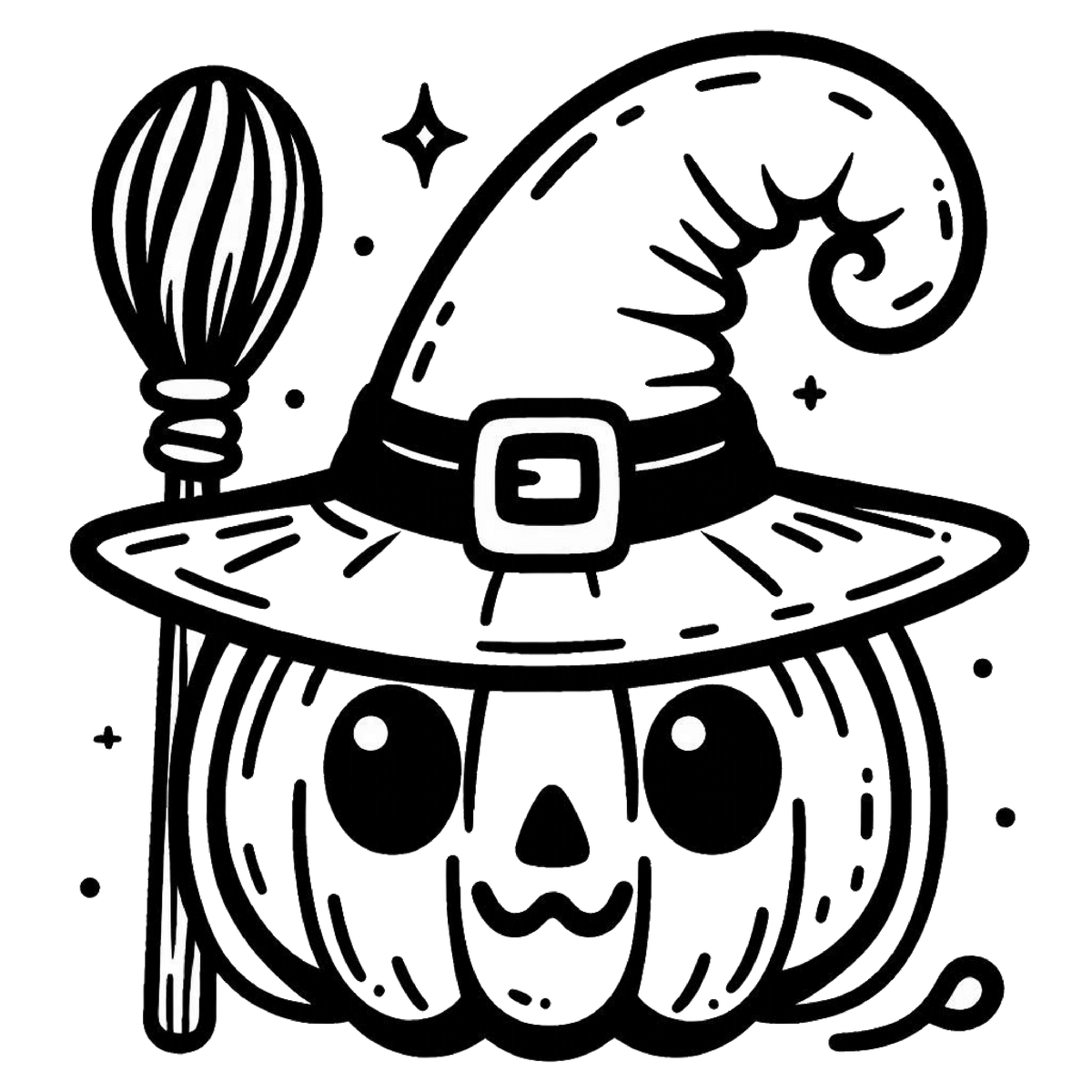 Wo die wilden Geister wohnen – Halloween-Malbuch für Kinder – Ausmalbild 2 - Papierfresserchens MTM-Verlag
