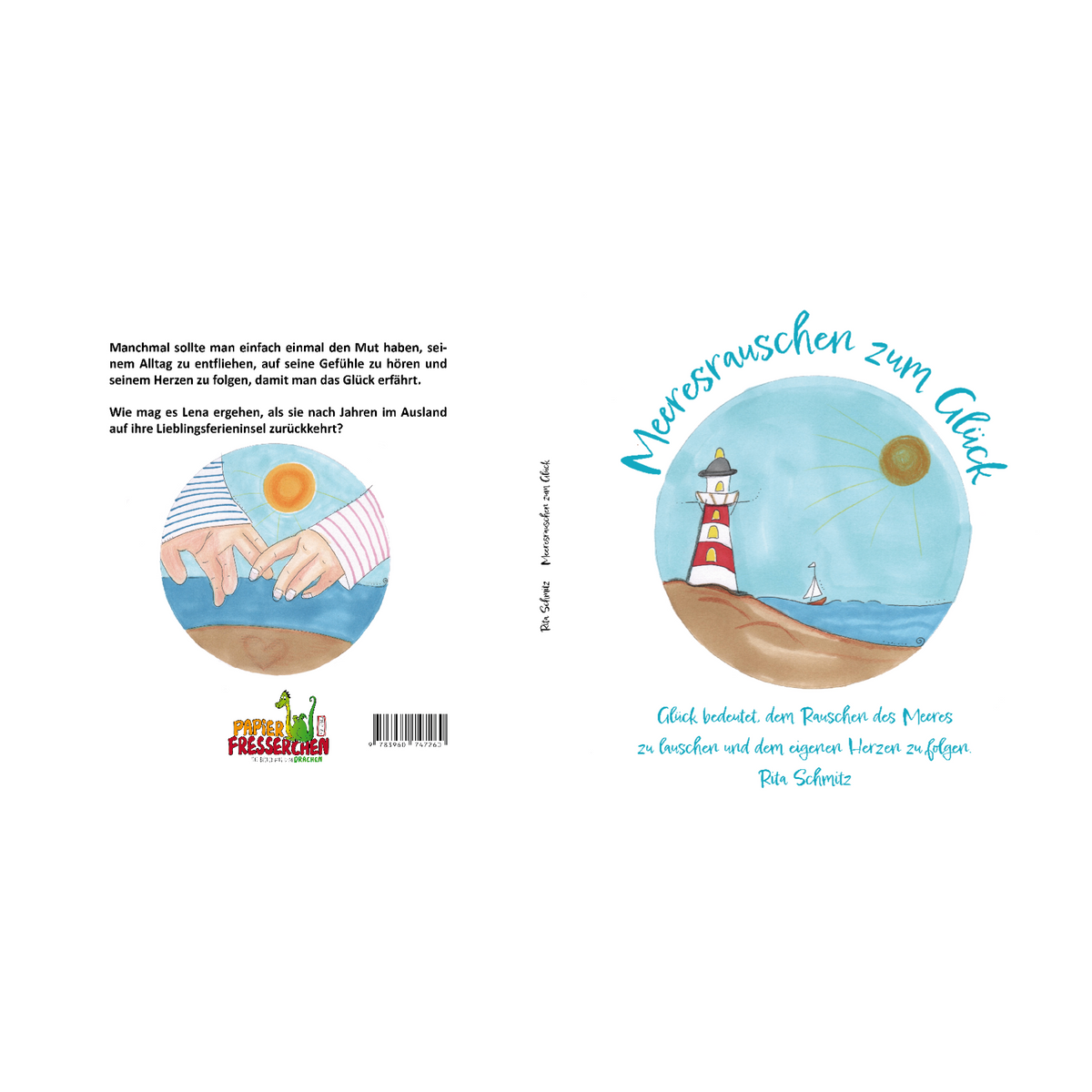 Meeresrauschen zum Glück – Buchumschlag - Papierfresserchens MTM-Verlag