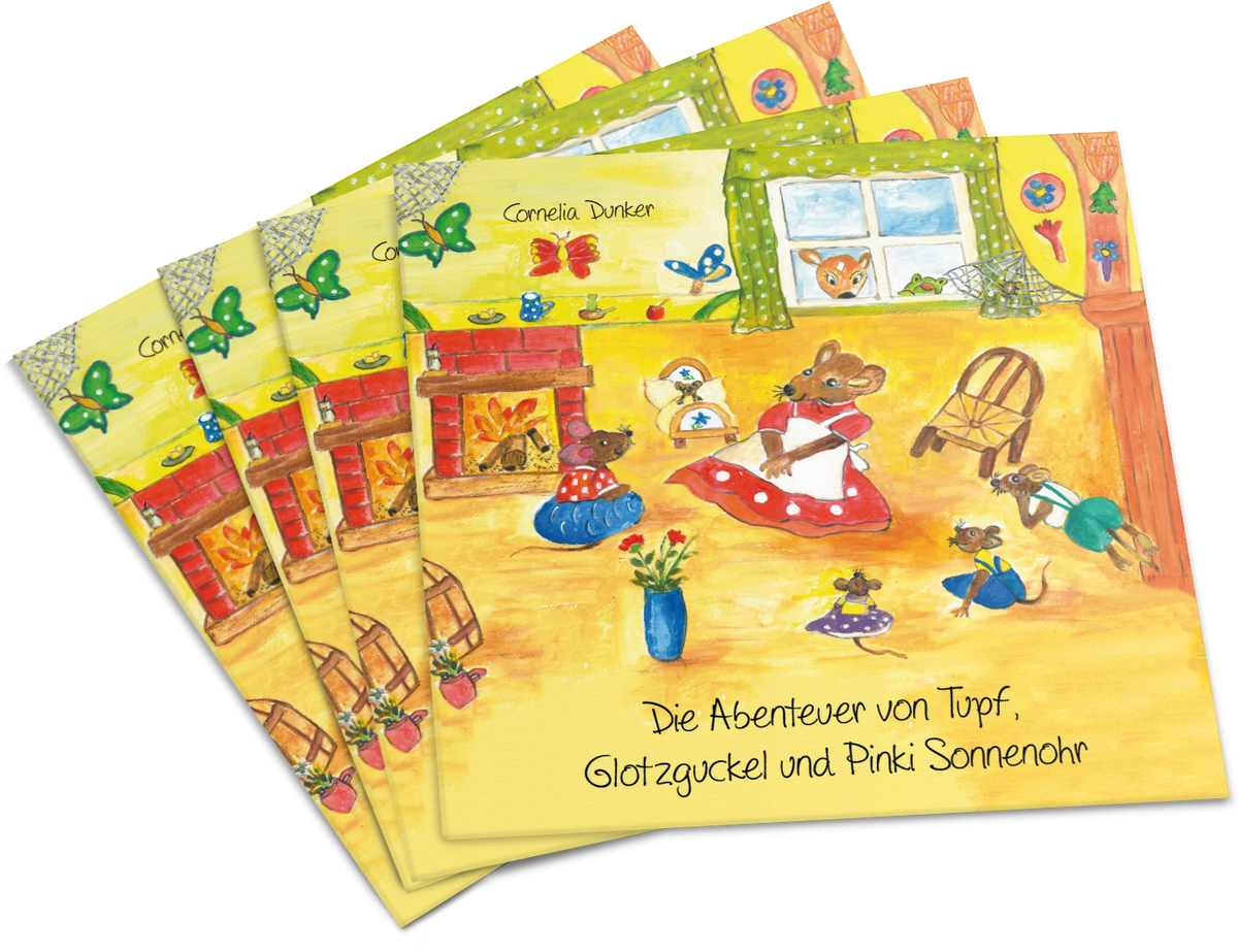 Die Abenteuer von Tupf, Glotzguckel und Pinki Sonnenohr – Buchansicht 1 - Papierfresserchens MTM-Verlag